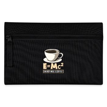 coffee lover E=Mc² energy milk - Pencil Case - black - Front