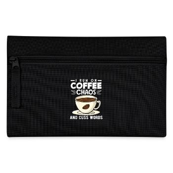 Kaffee Liebhaber Chaos Kaffee Chaos Worte - Federtasche - Schwarz - Vorne