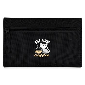 Kaffeeliebhaber Katze - Aber Zuerst Kaffee - Federtasche - Schwarz - Vorne