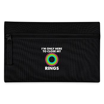 Ich Bin Nur Hier Um Meine Ringe Zu Schließen - Federtasche - Schwarz - Vorne