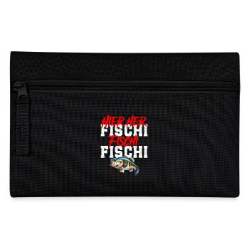 Angler HIER HER FISCHI FISCHI FISCHI Lustiges - Federtasche - Schwarz - Vorne