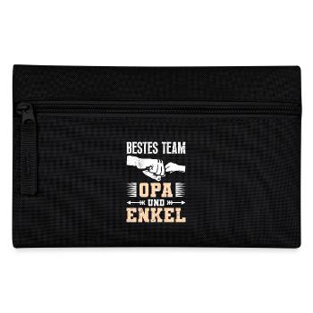 Großvater BESTES TEAM OPA UND ENKEL Geburtstag - Federtasche - Schwarz - Vorne