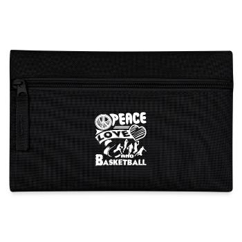 Basketball Peace Love Basketball - Pencil Case - black - Front