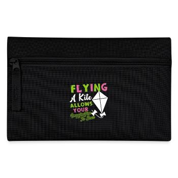Kite Flying A Kite Allows Your Imagination To Soar - Pencil Case - black - Front