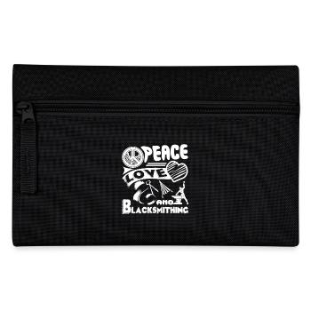 Blacksmithing Peace Love Blacksmithing - Pencil Case - black - Front