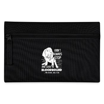 Look At Bloodhound Dog - Pencil Case - black - Front
