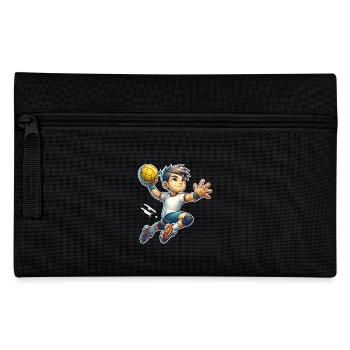 Handball Handballer - Federtasche - Schwarz - Vorne