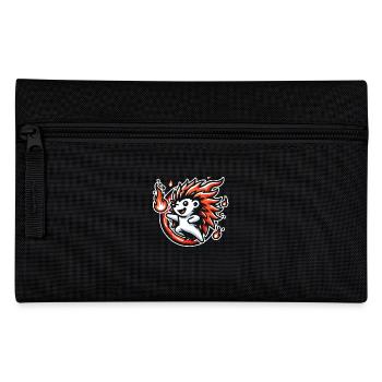 Hérisson chaud joyeux avec du feu - Trousse - noir - Devant