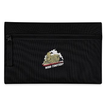 Historische Dampflok mit Humor - Who Tooted? - Federtasche - Schwarz - Vorne