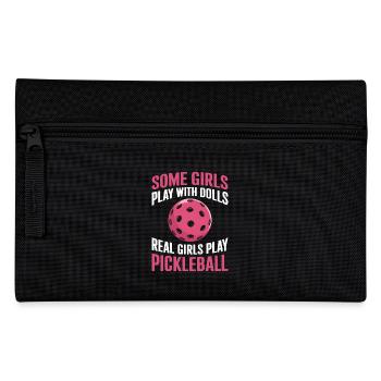 Pickleball Saying Girl Joke Pickleball Gift - Pencil Case - black - Front