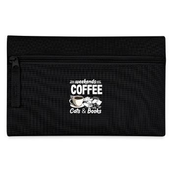 Coffee Lovers Weekend: Cats And Books - Pencil Case - black - Front