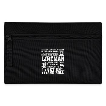 Lineman Lineman It's In My Blood - Pencil Case - black - Front