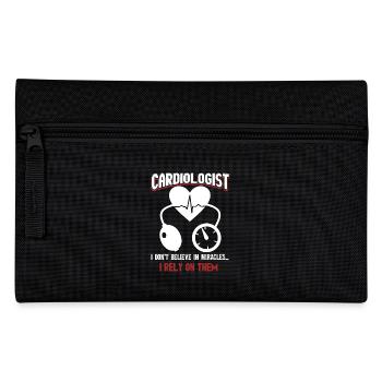 Cardiologist Rely On Miracles - Pencil Case - black - Front