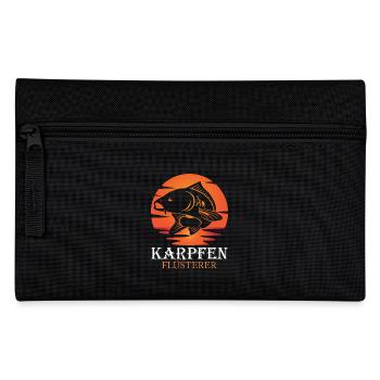 KARPFEN FLÜSTERER Lustiges Angler Geburtstags - Federtasche - Schwarz - Vorne