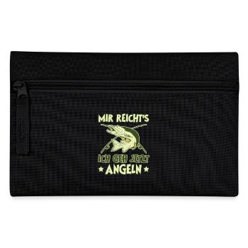 Angler Outfit MIR REICHT'S ICH GEH ANGELN Lustiges - Federtasche - Schwarz - Vorne