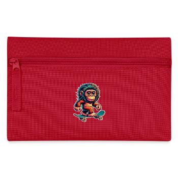 Neanderthal Skateboard Skater - Pencil Case - red - Front