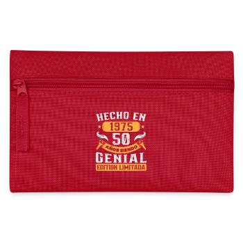 50 Años Regalo de Cumpleaños Mujer Hecha im Jahr 1975 - Federtasche - Rot - Vorne
