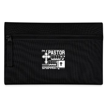 Pastor Superpower - Pencil Case - black - Front