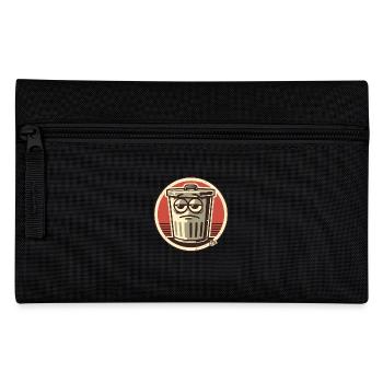 Boredom, not interested, funny trash can - Pencil Case - black - Front