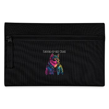 Leader of the Pack - Neon Wolf Design - Pencil Case - black - Front