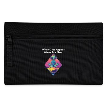 When Orbs Appear, Aliens Are Near - Alien Design - Pencil Case - black - Front
