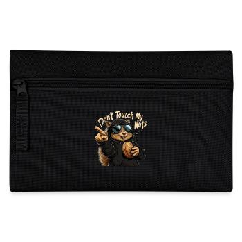 Don't Touch My Nuts - Funny Squirrel Design - Pencil Case - black - Front
