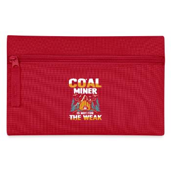 Coal Miner für einen Bergmann und Minenarbeiter - Federtasche - Rot - Vorne