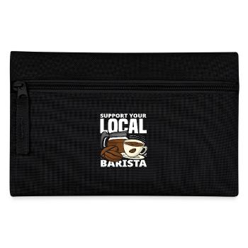 Support your local Coffee Lover Barista - Pencil Case - black - Front
