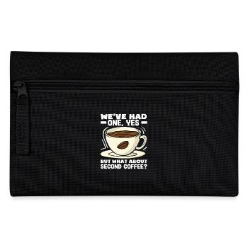 Kaffeeliebhaber Zweiter Kaffee Slogan - Federtasche - Schwarz - Vorne