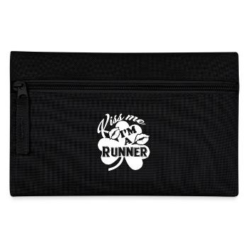 St Patrick's Day Kiss Me I am A Runner - Pencil Case - black - Front