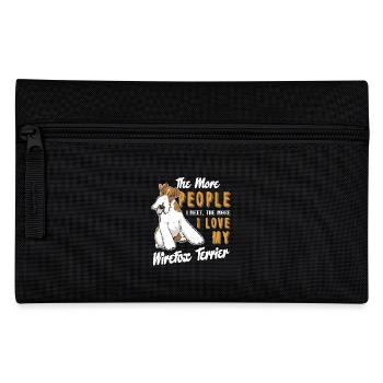Love My Wire Fox Terrier - Pencil Case - black - Front