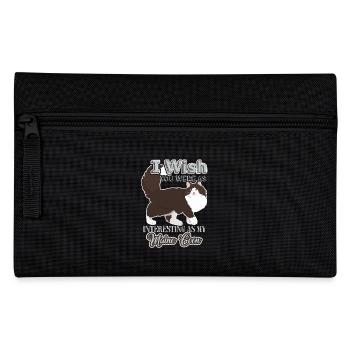 I Wish You Were Maine Coon Cat - Pencil Case - black - Front