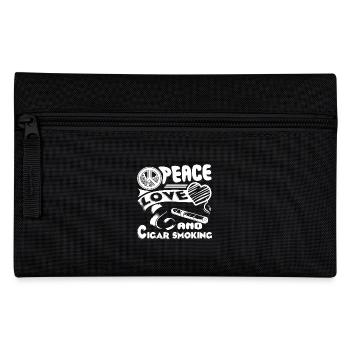 Cigar Smoking Peace Love Cigar Smoking - Pencil Case - black - Front