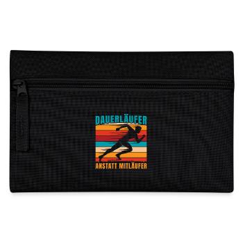 Running endurance runner instead of fellow runner marathon - Pencil Case - black - Front
