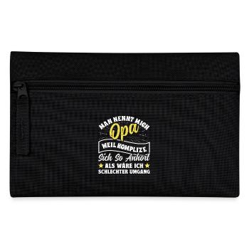 Opi MAN NENNT MICH OPA KOMPLIZE KLINGT SCHLECHT - Federtasche - Schwarz - Vorne