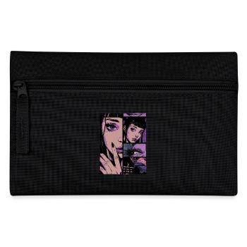 Mystic Cartoon Girl - Pencil Case - black - Front