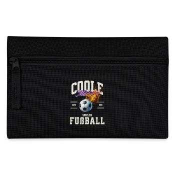 Fußballerin Frauenfußball Damen Mädchen Fußball - Federtasche - Schwarz - Vorne