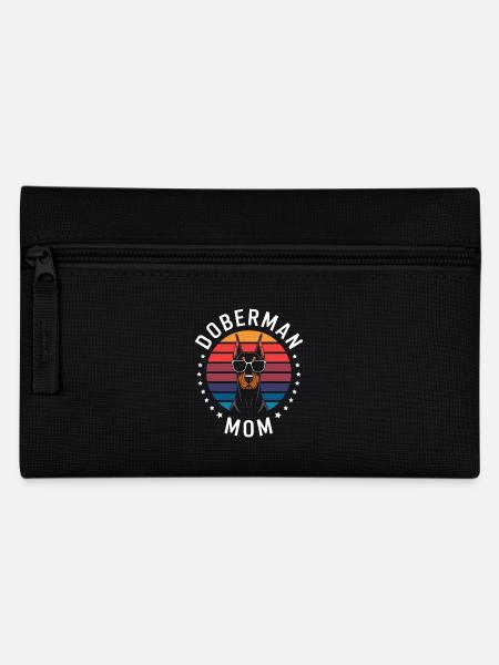 Dobermann Spruch Mama Lustiges Dobermann Geschenk - Federtasche - Schwarz