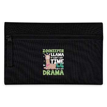 Zookeeper Llama Ain't Got Time For Your Drama - Federtasche - Schwarz - Vorne