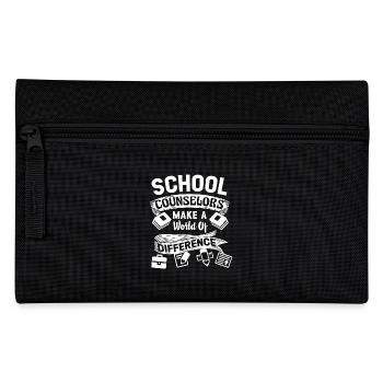 School Counselors Make A World Of Difference - Pencil Case - black - Front