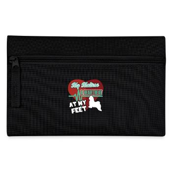 Maltese Dog A Heartbeat At My Feet - Pencil Case - black - Front