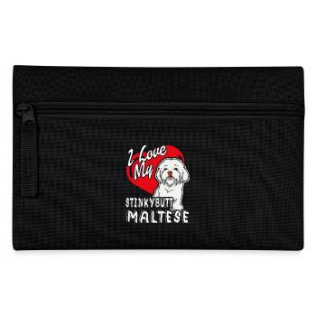 I Love My Stinky Butt Maltese - Pencil Case - black - Front