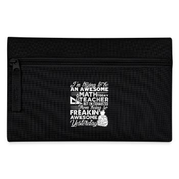 Math Teacher Awesome Math Teacher - Pencil Case - black - Front