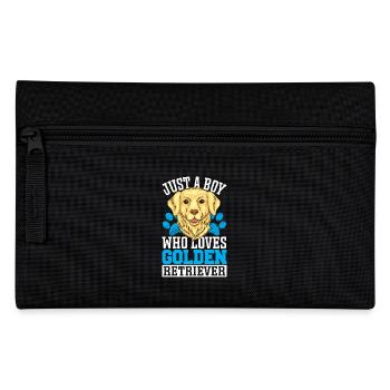 Just a boy who loves Golden Retriever - Pencil Case - black - Front