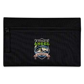 Zander Angler OFFIZIELLES ANGEL GLÜCKSSHIRT Lustig - Federtasche - Schwarz - Vorne