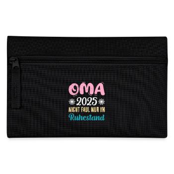 OMA 2025 NICHT FAUL NUR IM RUHESTAND Lustiges - Federtasche - Schwarz - Vorne