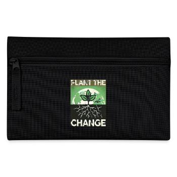 Plant the Change – Sustainable Design - Pencil Case - black - Front