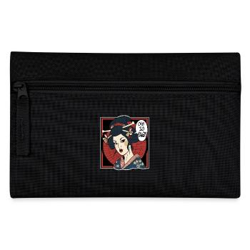 Japanese geisha thinks: "It's so big" - Pencil Case - black - Front
