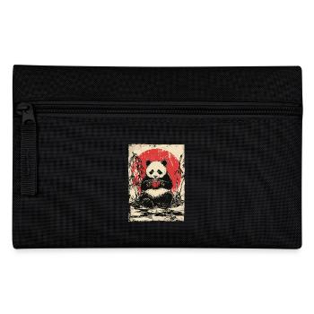 Panda with soup in bamboo forest - Pencil Case - black - Front