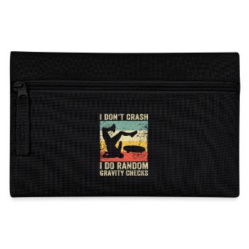 I Dont Crash I Do Random Gravity Checks Skate - Pencil Case - black - Front